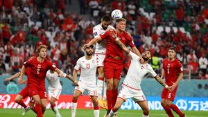 Skor Kacamata di Laga Denmark Vs Tunisia