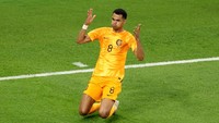 Di babak kedua, Cody Gakpo memecah kebuntuan. Skor 1-0 untuk Belanda. 