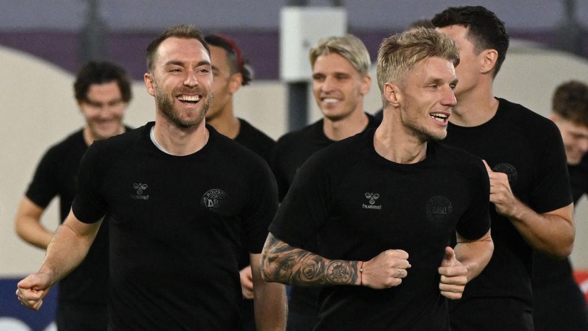 Timnas Denmark. Foto: AFP via Getty Images/NATALIA KOLESNIKOVA