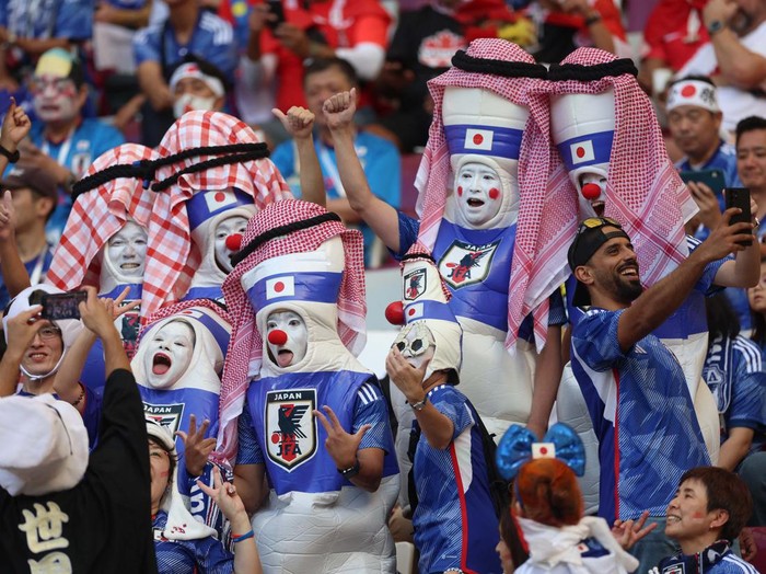 Soccer Football - FIFA World Cup Qatar 2022 - Group E - Germany v Japan - Khalifa International Stadium, Doha, Qatar - November 23, 2022
Japan fans inside the stadium before the match REUTERS/Lee Smith