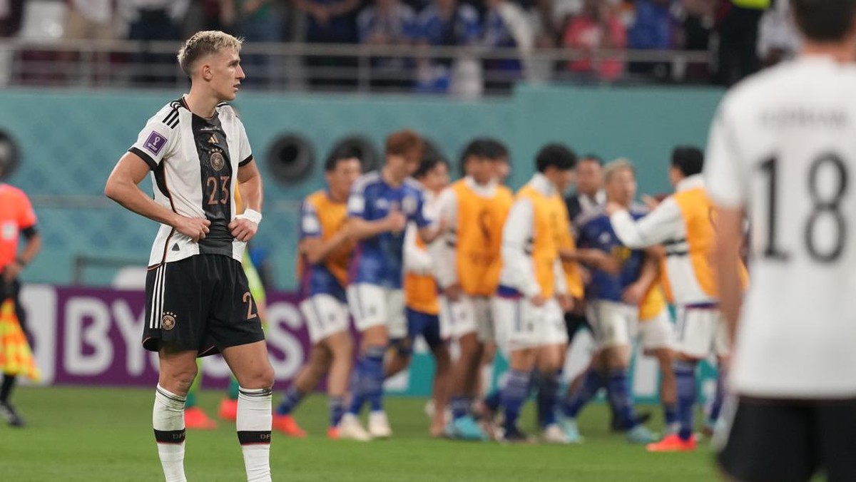 Jerman takluk 1-2 dari Jepang di Piala Dunia 2022. (Foto: Anadolu Agency via Getty Images/Anadolu Agency)
