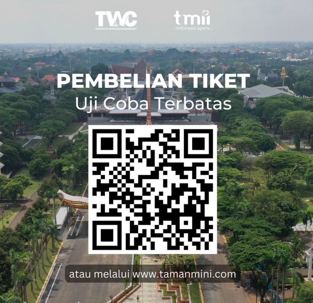 Link QRIS pembelian tiket uji coba terbatas TMII/Foto: Instagram/media_tmii
