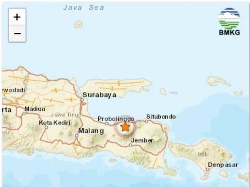 Getaran Gempa Probolinggo M 4,1 Dirasakan Empat Kecamatan