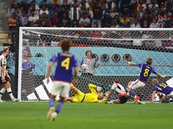 Jepang bangkit di babak kedua dan menyamakan kedudukan 1-1 lewat Ritsu Doan.