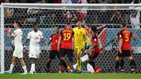 Kanada mendapatkan hadiah penalti saat pertandingan belum berjalan 10 menit. Namun eksekusi Alphonso Davies dimentahkan oleh Thibaut Courtois.