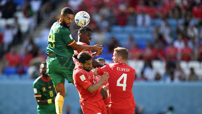 Swiss menghadapi Kamerun di Stadion Al Janoub, Al Wakrah, pada Kamis (24/11/2022) sore WIB. Swiss menang tipis dengan skor akhir 1-0.
