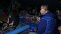 Sekjen PAN Temui Pengungsi Gempa Cianjur