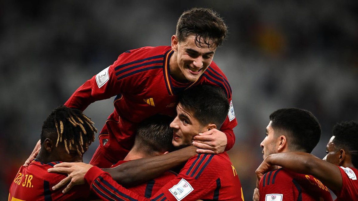 Spanyol gilas Kosta Rika 7-0. (Foto: Getty Images/Clive Mason)