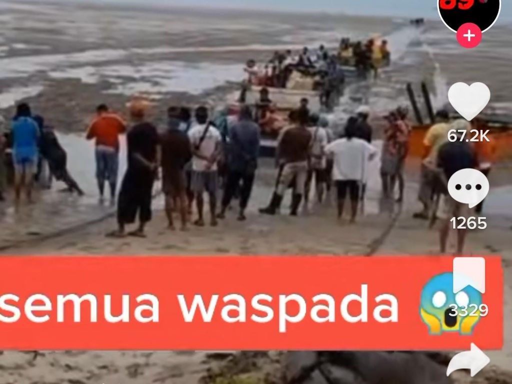 [Cek Fakta] Air Laut Pangandaran Surut gegara Gempa Cianjur