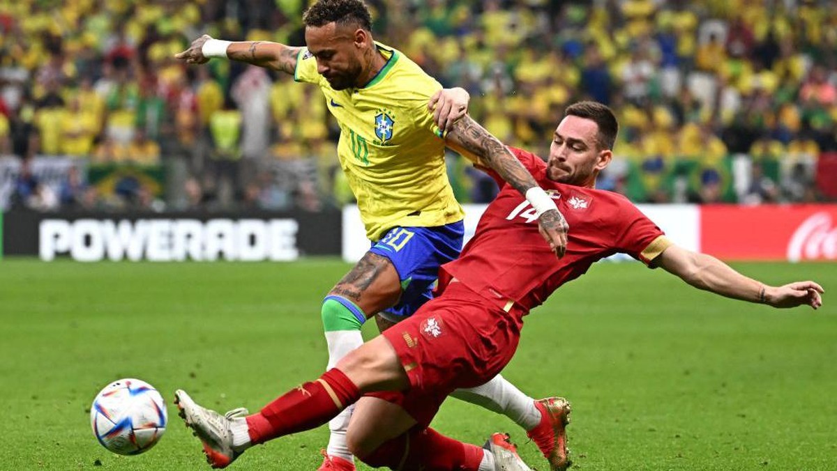 Brasil vs Serbia masih 0-0 di babak pertama (Foto: AFP via Getty Images/ANNE-CHRISTINE POUJOULAT)
