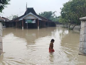 Banjir Rendam 230 Rumah-Sawah Desa di Bojonegoro, Ketinggian Air 50 Cm