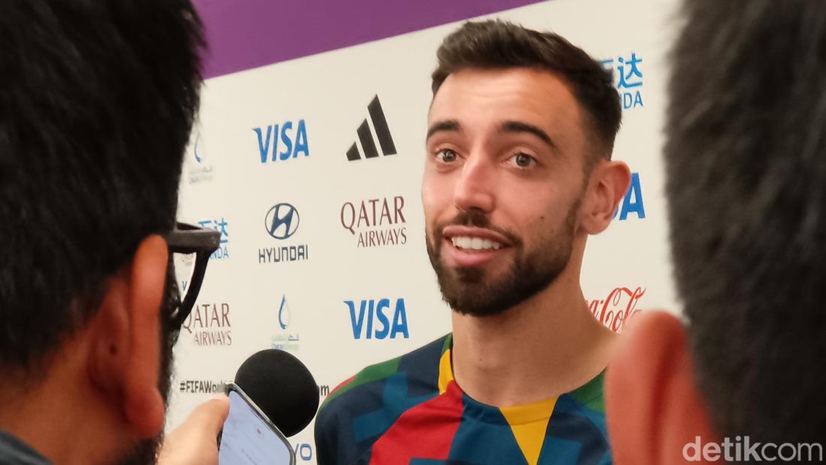 Bruno Fernandes bicara soal Cristiano Ronaldo. Foto: dok. detikcom
