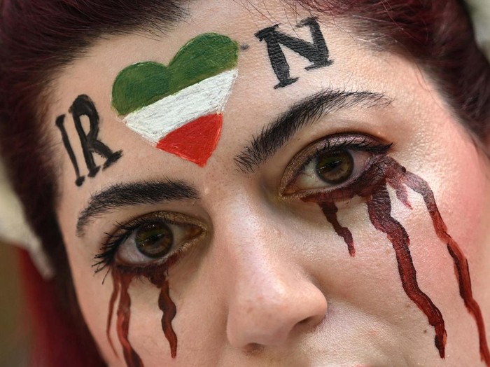 Soccer Football - FIFA World Cup Qatar 2022 - Group B - Wales v Iran - Ahmad Bin Ali Stadium, Al Rayyan, Qatar - November 25, 2022
An Iran fan is pictured inside the stadium before the match REUTERS/Dylan Martinez