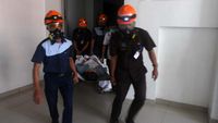 Simulasi Penanganan Bencana Gempa dan Kebakaran di RS
