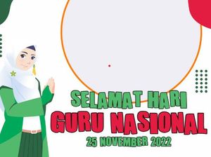 65 Twibbon Hari Guru Nasional 2022 Keren dan Caption Status untuk Medsos