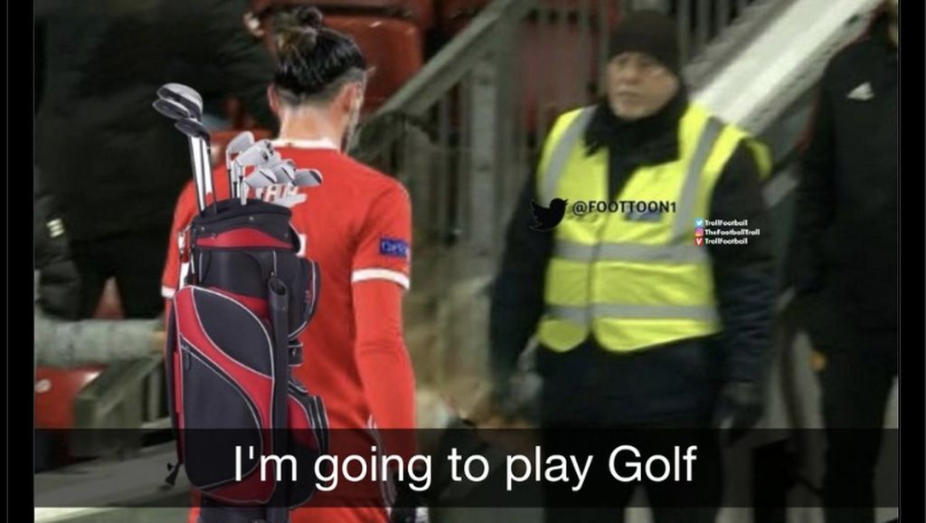Ragam Meme Kocak Iran Ganyang Wales: Gareth Bale Mau Main Golf Saja