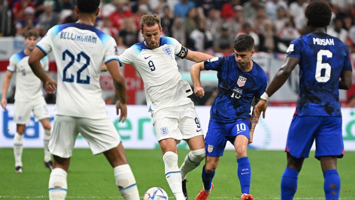 Inggris vs Amerika Serikat masih 0-0 di babak pertama (Foto: AFP via Getty Images/PATRICK T. FALLON)