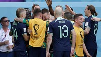 Australia menang 1-0 atas Tunisia di partai Grup D Piala Dunia 2022. (Eric Verhoeven/Getty Images)