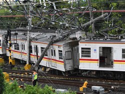 KRL Gangguan di Manggarai Ternyata Rangkaian Kereta Anjlok Kampung Bandan