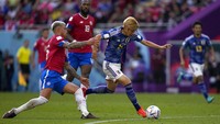 Duel Jepang vs Kosta Rika dalam lanjutan Grup E Piala Dunia 2022 digelar di Ahmad bin Ali Stadium, Al Rayyan, Minggu (27/11/2022) sore WIB. AP/Ariel Schalit