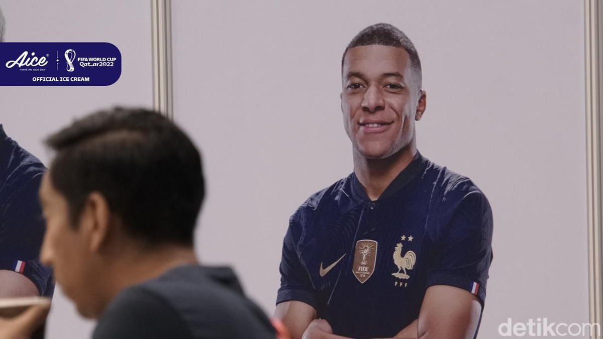 Kylian Mbappe bikin dua gol untuk Prancis. (Foto: detikcom/Lucas Aditya)