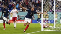 Prancis dengan enam poin berada di posisi pertama Grup D, unggul lima poin dari Denmark dan Tunisia (1 poin) di urutan ketiga serta keempat. AP/Thanassis Stavrakis 
