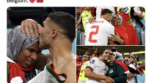 Viral Bintang Maroko Achraf Hakimi Cium Ibu Usai Libas Belgia