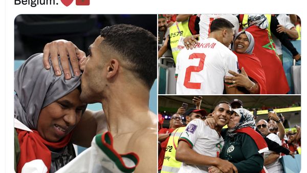 Viral Bintang Maroko Achraf Hakimi Cium Ibu Usai Libas Belgia