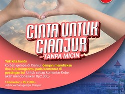 Yuk Donasi untuk Cianjur Lewat Instagram Kobe-Jiwa Pagi, Ini Caranya