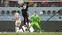 Alphonso Davies membawa Kanada unggul 1-0 di awal pertandingan. AP/Martin Meissner 