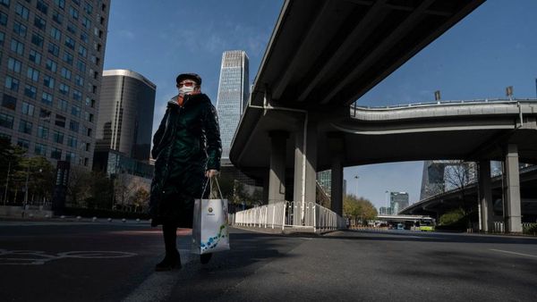 Penampakan Sepinya Pusat Bisnis di Beijing Gegara Lockdown