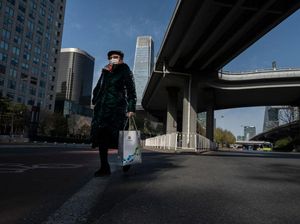 Penampakan Sepinya Pusat Bisnis di Beijing Gegara Lockdown