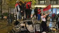 Potret Kerusuhan di Brussel Gegara Belgia Kalah dari Maroko