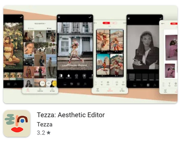 Tezza App/Foto: Screenshot/Google Play Store Tezza App/Foto: Screenshot/Google Play Store