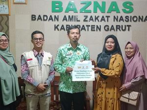 Saudagar Zmart BAZNAS Garut Bantu Donasi untuk Korban Gempa Cianjur