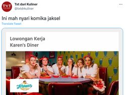 Karens Diner Jakarta Buka Lowongan, Syaratnya Disebut Mirip Stand Up Comedy