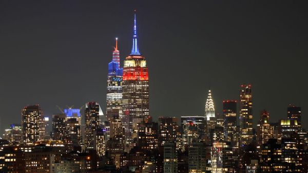 Gedung Empire State Rayakan Kemenangan Timnas AS di Piala Dunia