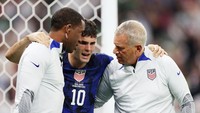 Ini adalah kemenangan terpenting AS sejak 2014, karena mengirim Stars and Stripes ke babak sistem gugur. Pulisic menanggapi tekanan yang diberikan padanya dengan mencetak gol penentu kemenangan, meski ia membayar harga dengan tubuhnya. Getty Images/Dean Mouhtaropoulos  