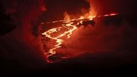 Foto Dramatis Lelehan Lahar Gunung Api Terbesar di Dunia