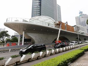 Potret Halte Kapal Pesiar di Bundaran HI yang Rampung Sedikit Lagi