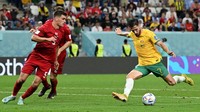 Kebuntuan pecah di menit ke-60 lewat sepakan mendatar Mathew Leckie. 