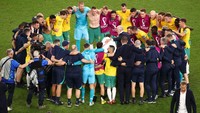 Tambahan tiga angka membawa Australia finis di posisi kedua Grup D dengan enam poin.