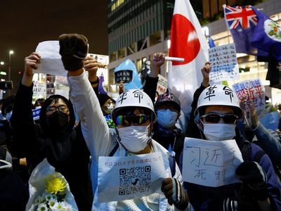 Aksi Solidaritas di Tokyo Tolak Lockdown China
