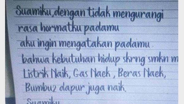 8 Potret Surat Cinta Suami-Istri yang Isinya Bikin Ketawa Cekikikan