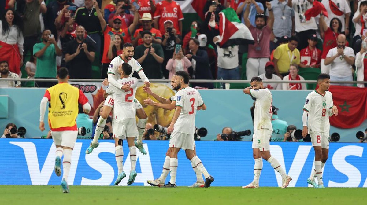 Maroko berhasil melangkah ke 16 besar Piala Dunia 2022. Foto: Getty Images,/Fantasista