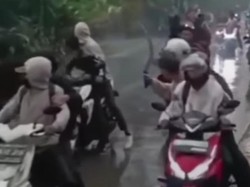 Viral Gerombolan ABG Bawa Sajam Konvoi di Gunung Sindur Bogor