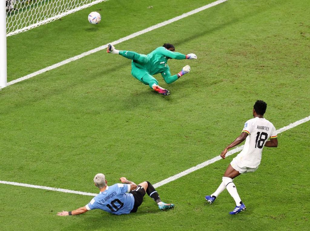 Diwarnai Ghana Gagal Penalti, Uruguay Unggul 2-0 di Babak I