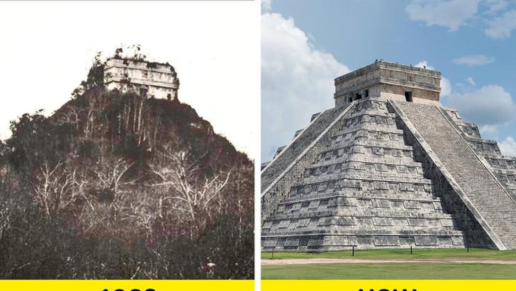 Foto Perbedaan Tempat Bersejarah Dulu dan Sekarang, Ada Borobudur!