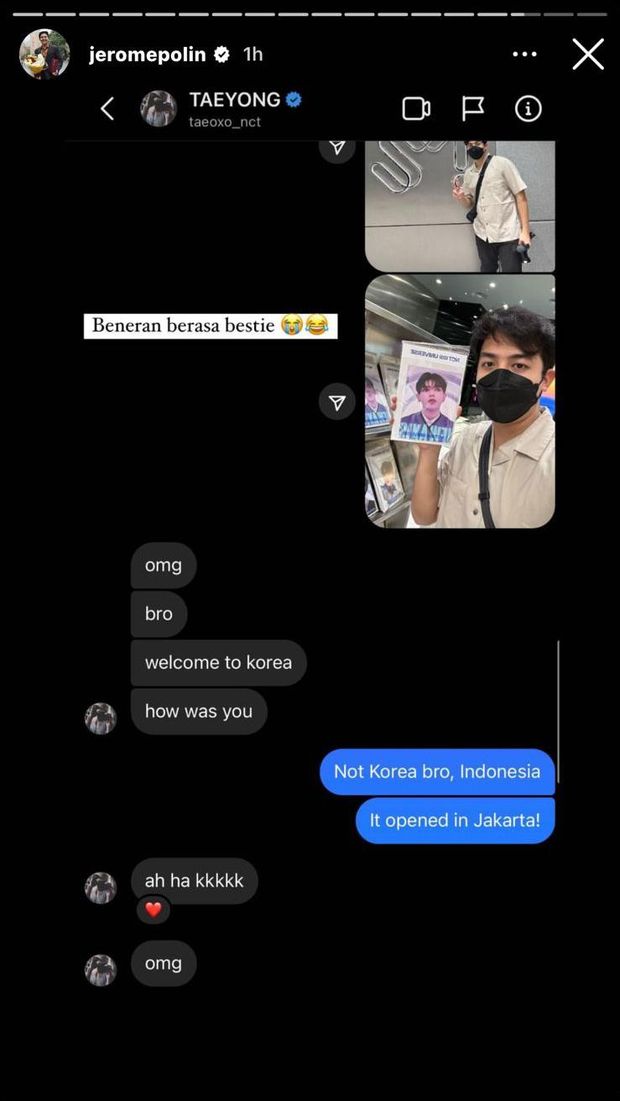 Isi direct message Jerome Polin dengan Taeyong NCT