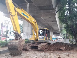 Lubang Mirip Sumur di Jl Sholis Kota Bogor Mulai Diperbaiki